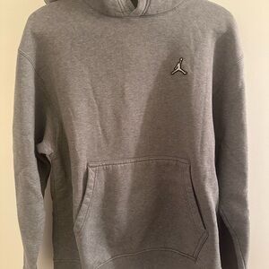 Jordan Grey Hooded Pullover with Jumpman Logo